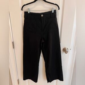 Anthropologie Colette Black Wide-Leg Pants